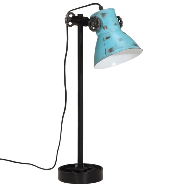 vidaXL skrivebordslampe 25 W 15x15x55 cm E27 rustik blå