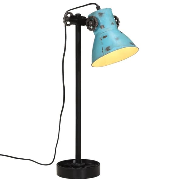 vidaXL skrivebordslampe 25 W 15x15x55 cm E27 rustik blå