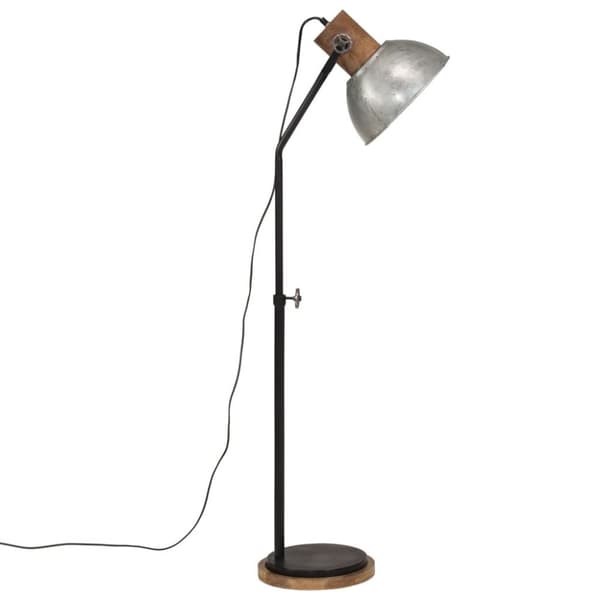 vidaXL gulvlampe 30x30x100-150 cm 25 W E27 vintagesølv