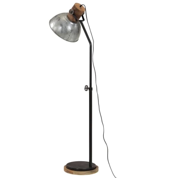 vidaXL gulvlampe 30x30x100-150 cm 25 W E27 vintagesølv