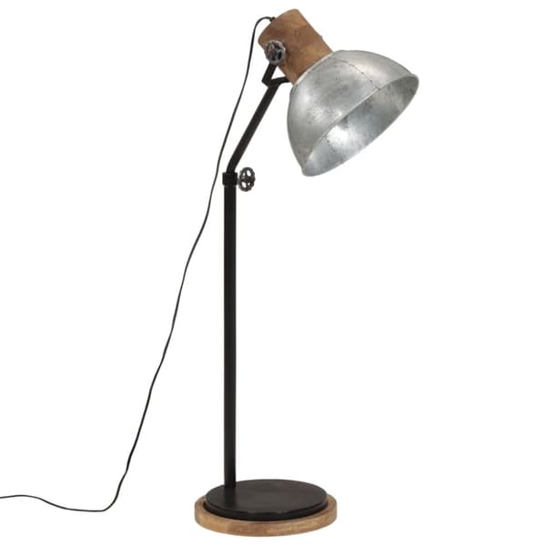 vidaXL gulvlampe 30x30x100-150 cm 25 W E27 vintagesølv