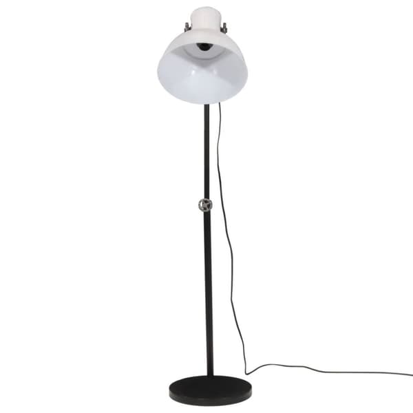 vidaXL gulvlampe 30x30x90-150 cm 25 W E27 hvid
