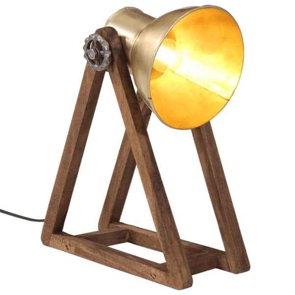 vidaXL skrivebordslampe 30x17x40 cm 25 W E27 antik messingfarve