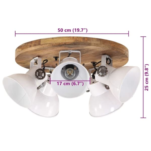 vidaXL Skrivebordslampe 25 W hvit 50x50x25 cm E27