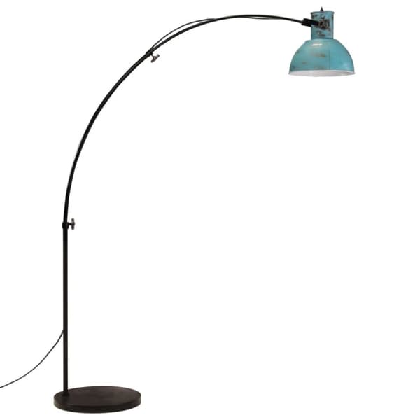 vidaXL Golvlampa 25 W nött blå 150 cm E27