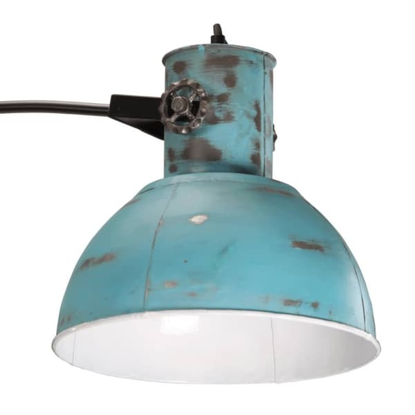 vidaXL Golvlampa 25 W nött blå 150 cm E27