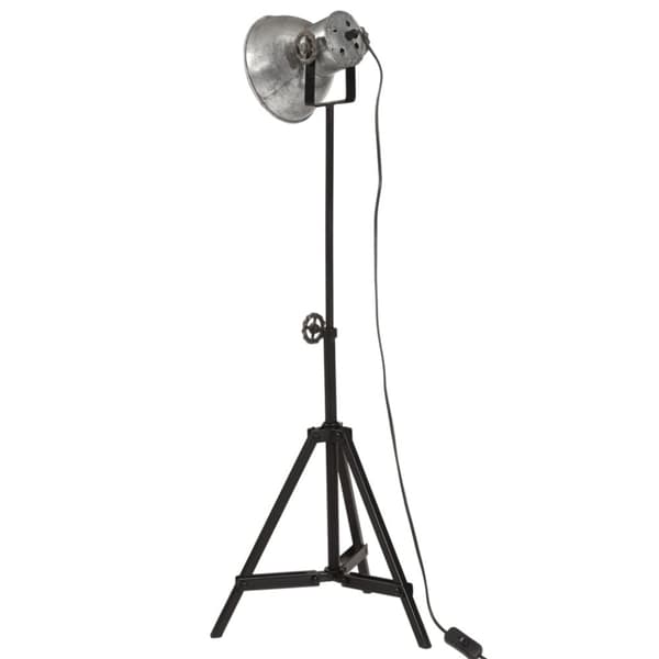 vidaXL gulvlampe 35x35x65/95 cm 25 W E27 vintagesølv