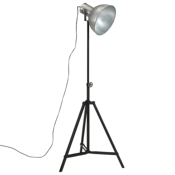 vidaXL Gulvlampe 25 W vintage sølv 61x61x90/150 cm E27