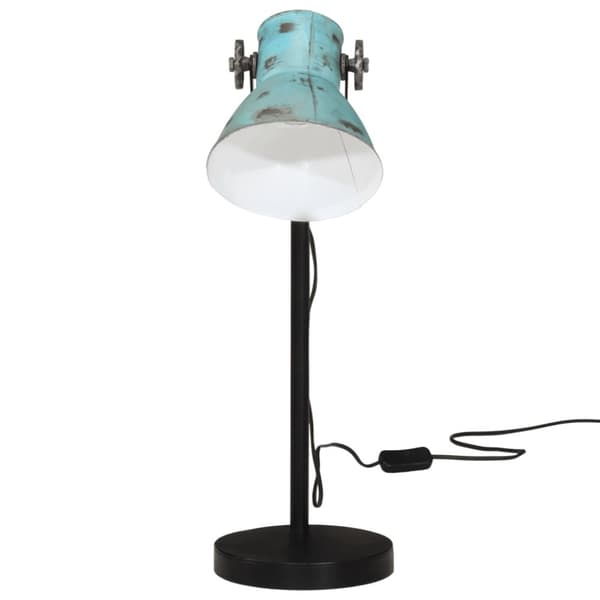 vidaXL skrivebordslampe 25 W 17x17x60 cm E27 rustik blå