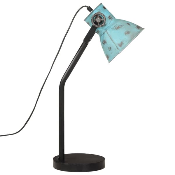 vidaXL skrivebordslampe 25 W 17x17x60 cm E27 rustik blå