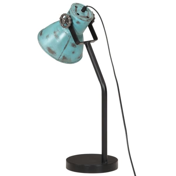 vidaXL skrivebordslampe 25 W 17x17x60 cm E27 rustik blå