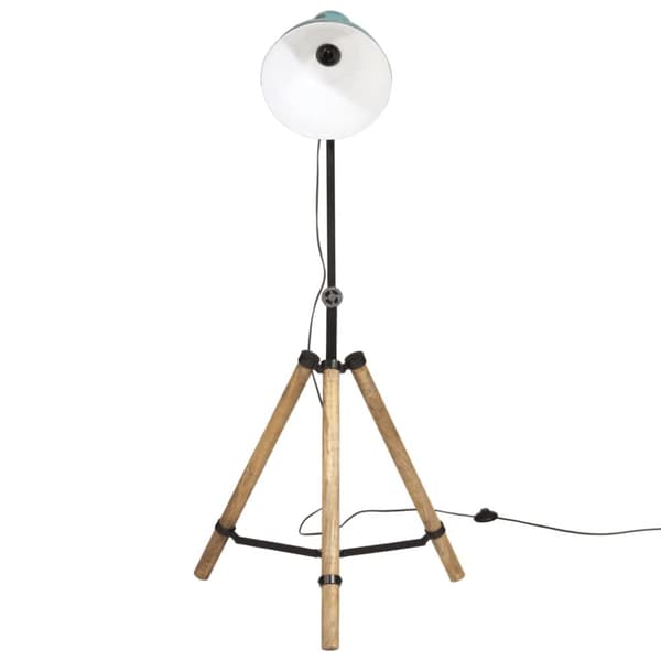 vidaXL gulvlampe 25 W 75x75x90-150 cm E27 rustik blå