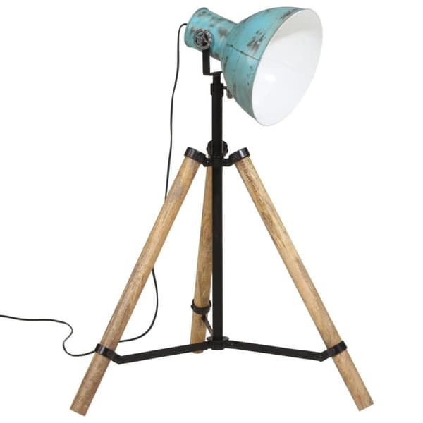 vidaXL gulvlampe 25 W 75x75x90-150 cm E27 rustik blå