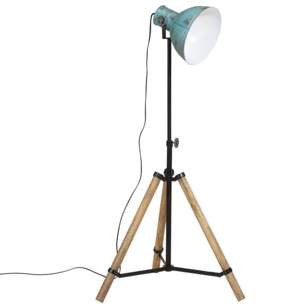 vidaXL gulvlampe 25 W 75x75x90-150 cm E27 rustik blå