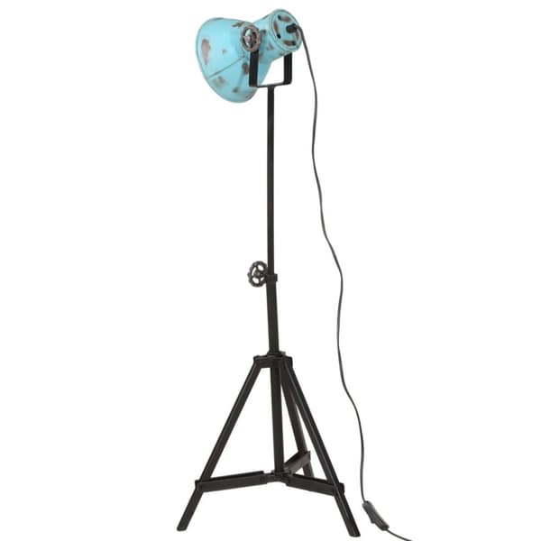 vidaXL Golvlampa 25 W nött blå 35x35x65/95 cm E27