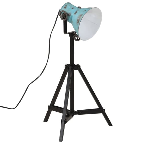vidaXL Golvlampa 25 W nött blå 35x35x65/95 cm E27