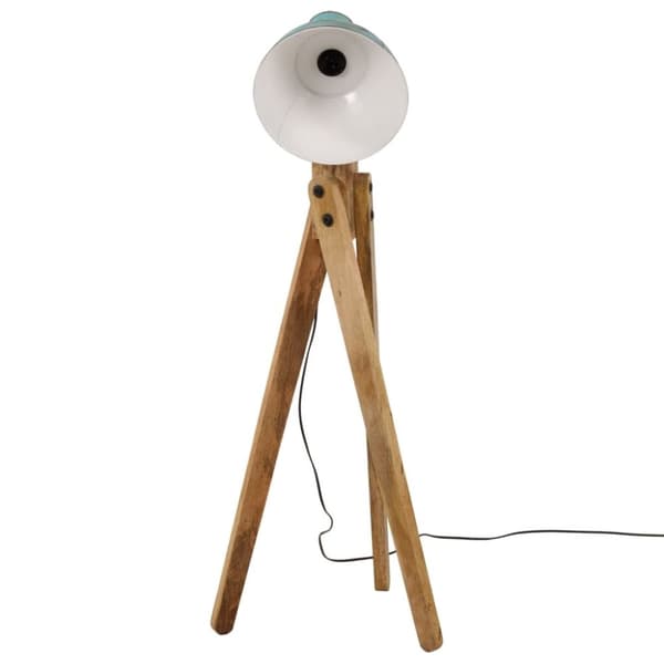 vidaXL gulvlampe 45x45x120 cm 25 W E27 rustik blå