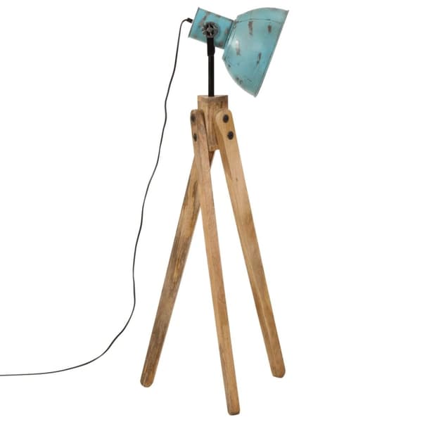 vidaXL gulvlampe 45x45x120 cm 25 W E27 rustik blå