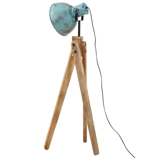 vidaXL gulvlampe 45x45x120 cm 25 W E27 rustik blå