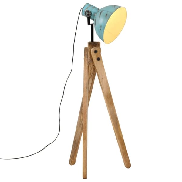 vidaXL gulvlampe 45x45x120 cm 25 W E27 rustik blå