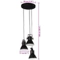Miniatyrbillede 9 af 9: vidaXL pendel25 W rund 30x30x100 cm E27 sort