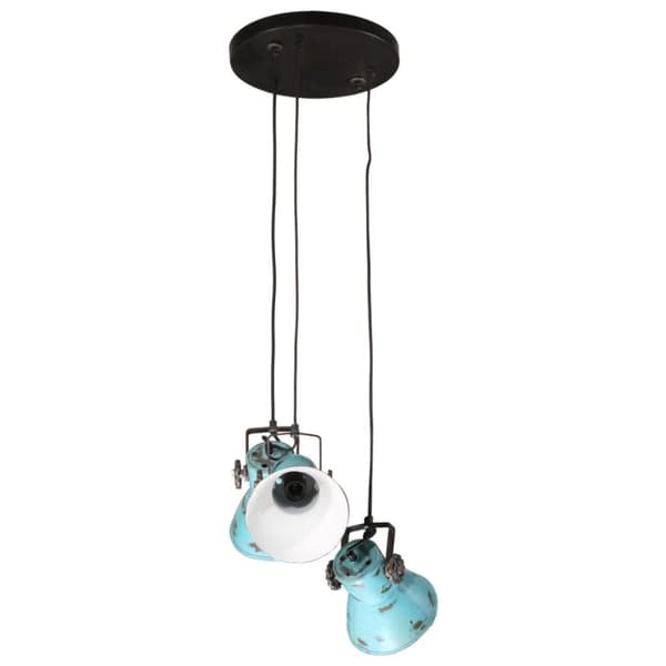 vidaXL pendel 25 W 30x30x100 cm E27 rustik blå