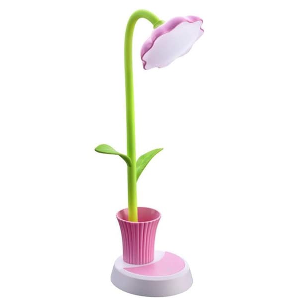 Bordslampa för barn - USB-uppladdningsbar bordslampa - LED-lampa för ögonskydd - med pennhållare, peksensor