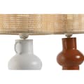 Miniatyrbillede 2 af 5: Bordlampe Home ESPRIT Hvid Natur Terrakotta Metal Bambus 50 W 220 V 22 x 22 x 33 cm (2 enheder)