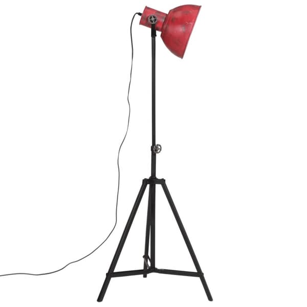 vidaXL gulvlampe 25 W 61x61x90/150 cm E27 rustik rød