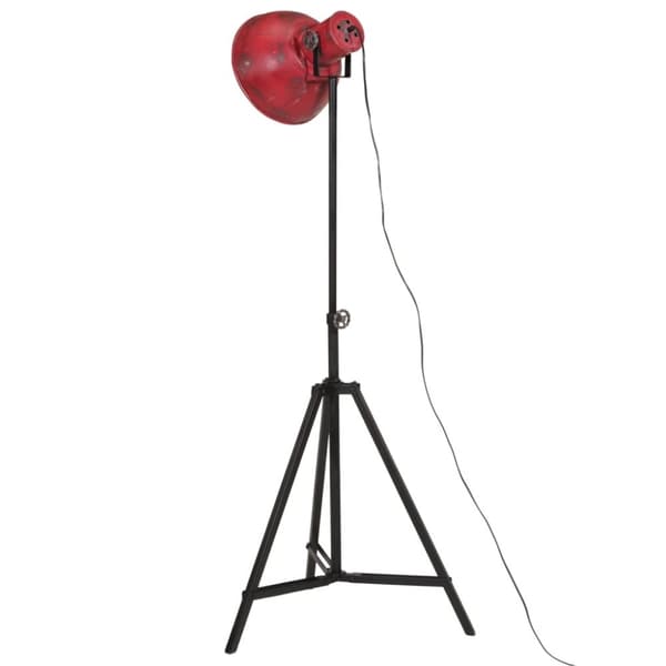 vidaXL Golvlampa 25 W nött röd 61x61x90/150 cm E27