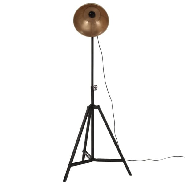 vidaXL Golvlampa 25 W antik mässing 61x61x90/150 cm E27