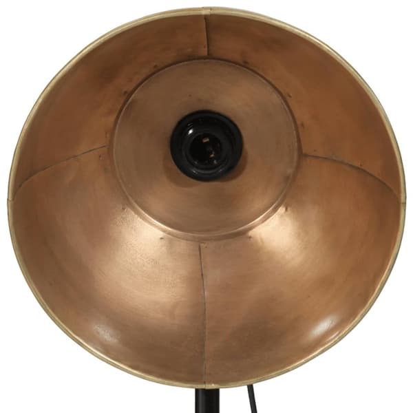 vidaXL Golvlampa 25 W antik mässing 61x61x90/150 cm E27