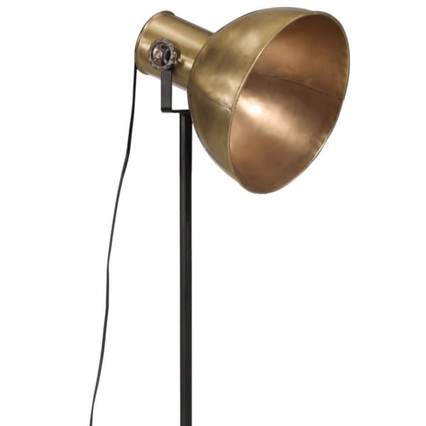 vidaXL Golvlampa 25 W antik mässing 61x61x90/150 cm E27