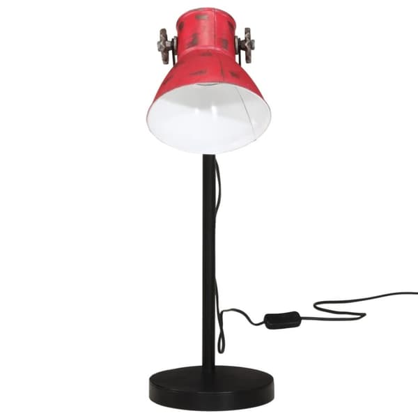 vidaXL Skrivebordslampe 25 W mørkerød 17x17x60 cm E27