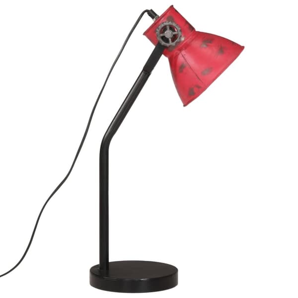 vidaXL Skrivebordslampe 25 W mørkerød 17x17x60 cm E27