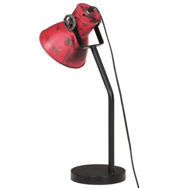 vidaXL Skrivebordslampe 25 W mørkerød 17x17x60 cm E27