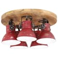 Miniatyrbillede 3 af 8: vidaXL loftlampe 25 W 50x50x25 cm E27 rustik rød