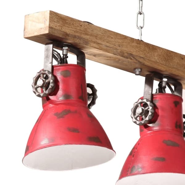 vidaXL loftlampe 25 W 90x24x111 cm E27 rustik rød