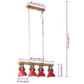 Miniatyrbillede 7 af 7: vidaXL loftlampe 25 W 90x24x111 cm E27 rustik rød