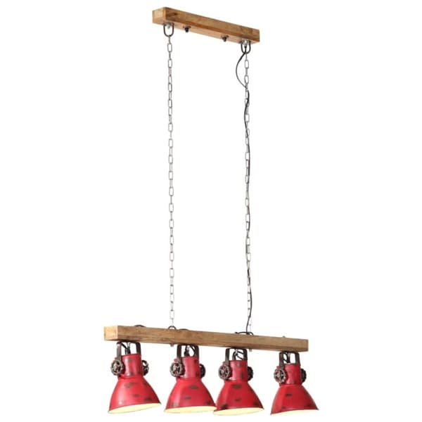 vidaXL loftlampe 25 W 90x24x111 cm E27 rustik rød