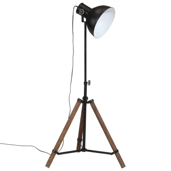 vidaXL gulvlampe 75x75x90-150 cm 25 W E27 sort