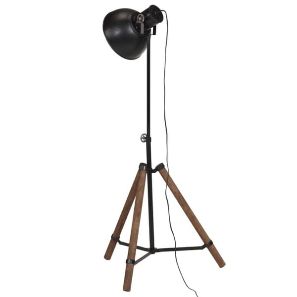 vidaXL Golvlampa 25 W svart 75x75x90-150 cm E27