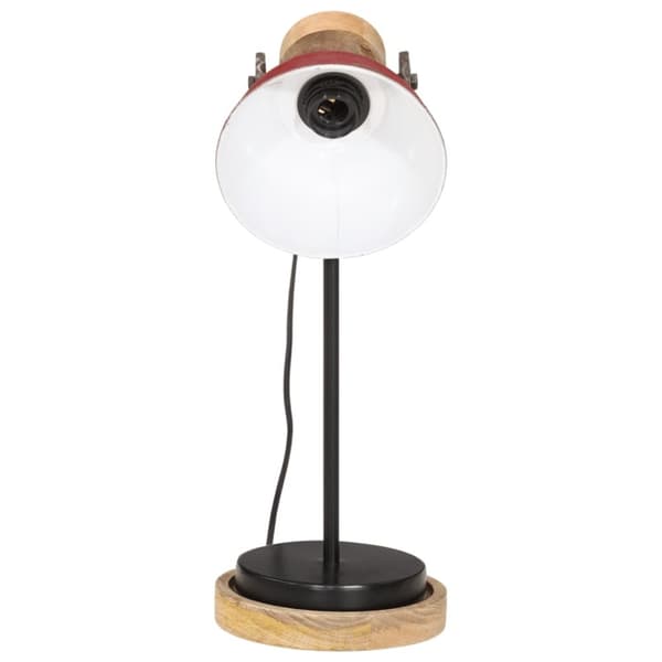 vidaXL Skrivbordslampa 25 W nött röd 17x17x50 cm E27