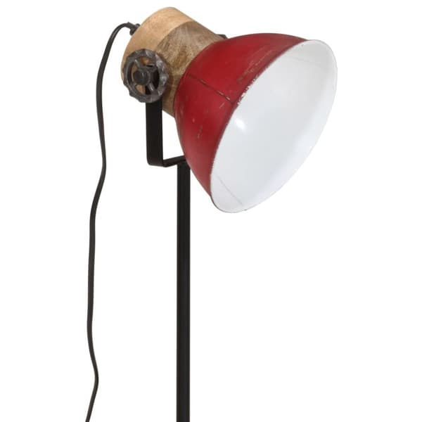 vidaXL Skrivbordslampa 25 W nött röd 17x17x50 cm E27