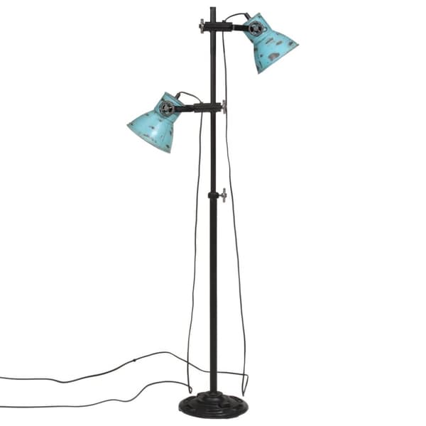 vidaXL Golvlampa 25 W nött blå 25x25x90/160 cm E27