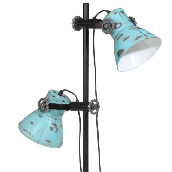 vidaXL Golvlampa 25 W nött blå 25x25x90/160 cm E27