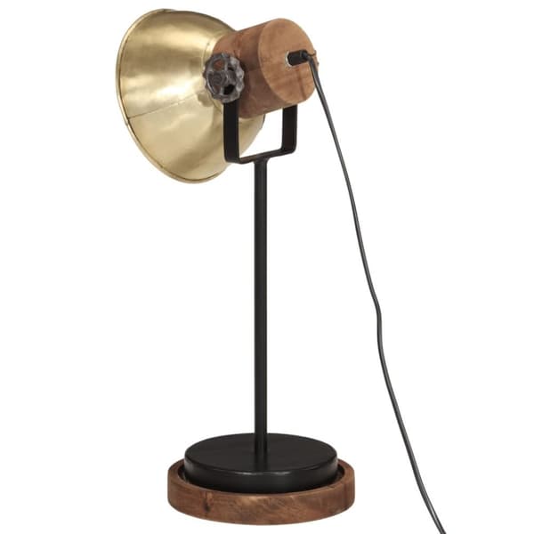 vidaXL skrivebordslampe 17x17x50 cm 25 W E27 antik messingfarve