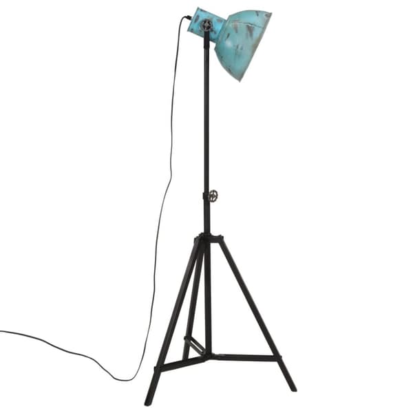 vidaXL Golvlampa 25 W nött blå 61x61x90/150 cm E27
