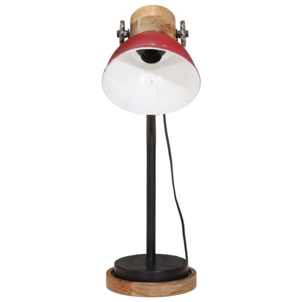 vidaXL skrivebordslampe 25 W 18x18x60 cm E27 rustik rød
