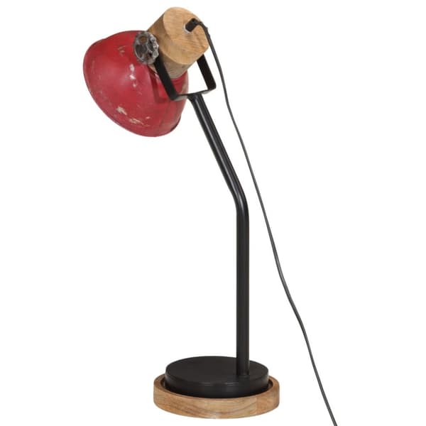 vidaXL skrivebordslampe 25 W 18x18x60 cm E27 rustik rød